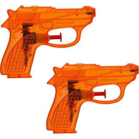 Cepewa Waterpistool Splash Gun - 4x - klein model - 12 cm - oranje - Water speelgoed