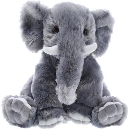 Pluche olifant dierenknuffel grijs 25 cm