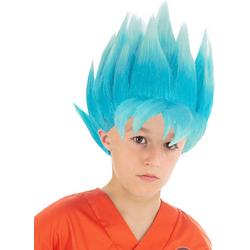 CHAKS - Dragon Ball Super Saiyan Goku pruik voor kinderen