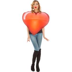CHAKS - Emoji hart kostuum voor volwassenen - Volwassenen kostuums