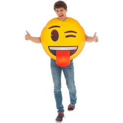 CHAKS - Knipoog Emoji kostuum voor volwassenen - Volwassenen kostuums