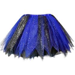Tutu, petticoat blauw/zwart en glitters