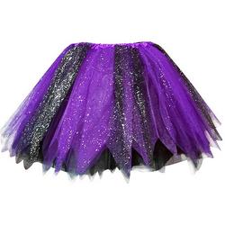 Tutu, petticoat paars/zwart en glitters