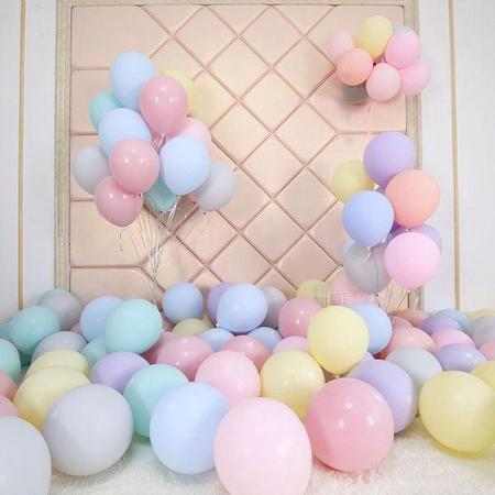 CHPN - Ballonnen - Pastelkleur Ballonnen - Pastelkleuren - Latex - Ballon - Decoratie - Ballondecoratie - Feestdecoratie - Babyshower - Huwelijk - Pastel - Roze - Blauw - Geel