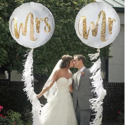 CHPN - Folieballon - Huwelijk - Mr & Mrs ballon - Trouwballon - Trouwen - Ballon voor huwelijk - Ballonnen - Folieballonnen - 1 paar