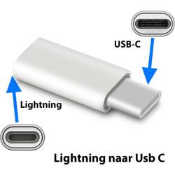 Lightning naar USB-C - Adapter - Opladen - Telefoon opladen - Geschikt voor Apple - USB-C - Lightning