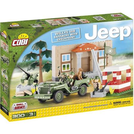 Cobi - Small Army JEEP - Willys MB Barracks With Checkpoint (24302)Cobi