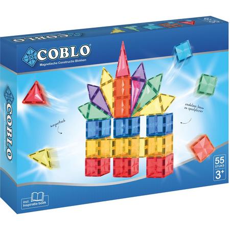 COBLO Basis - 55 stuks - Magnetische bouwblokken - Inclusief opbergtas & inspiratieboekje - Magnetisch speelgoed
