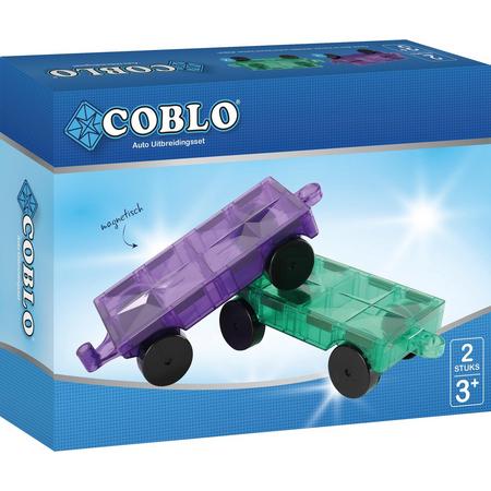 COBLO Uitbreidingsset - Auto onderstellen - 2 onderdelen - Magnetisch speelgoed
