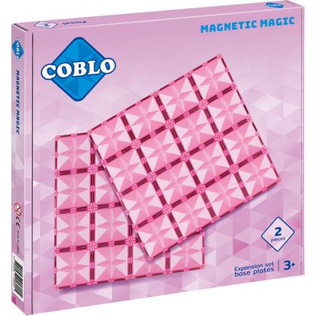 Coblo Pastel - Basisplaten - 2 stuks - Magnetisch speelgoed - Montessori speelgoed