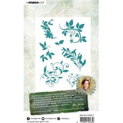 Clear stamps A6 JMA New awakening - Silhouettes leaves/swirls nr. 21