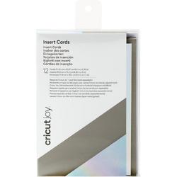 Cricut Joy Wenskaarten - insert cards - grijs, zilver & holografisch - 12 stuks