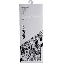 Cricut Joy papier - Zelfklevend - Luxe - Zwart/wit met natuurprint