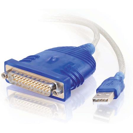 C2G 1.8m USB/DB25 Adapter USB 2.0 Wit