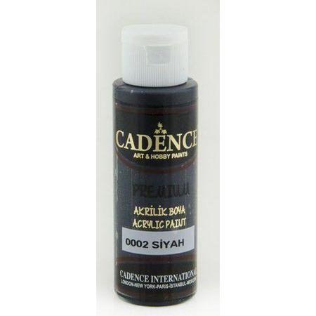 Cadence Premium acrylverf (semi mat) Zwart 01 003 0002 0070  70 ml