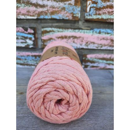 Cafuné enkel gedraaid macramé garen-3mm-Zalm roze-90m-250g-uitkambaar-katoen touw