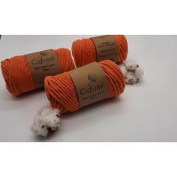 Macramé garen - Oranje - 4 mm - gerecycled katoen - per 2