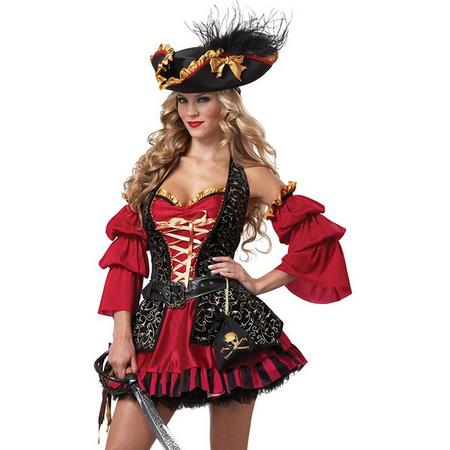 Deluxe piraten kostuum voor vrouwen - Verkleedkleding - Large