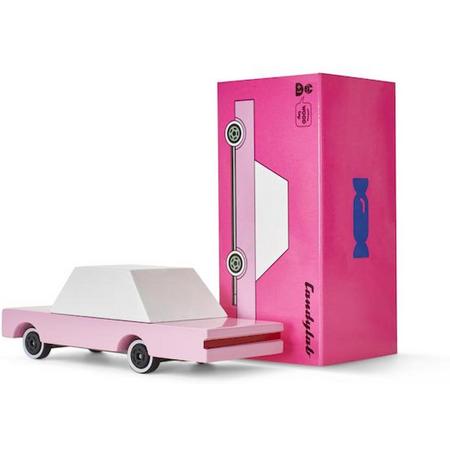 Candycars - Houten Design Speelgoedauto - Pink Sedan