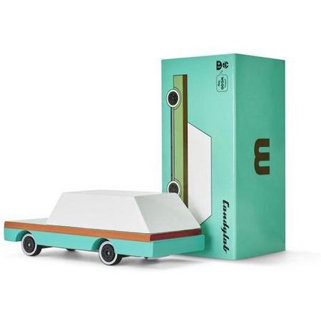 Candycars - Houten Design Speelgoedauto - Teal Wagon