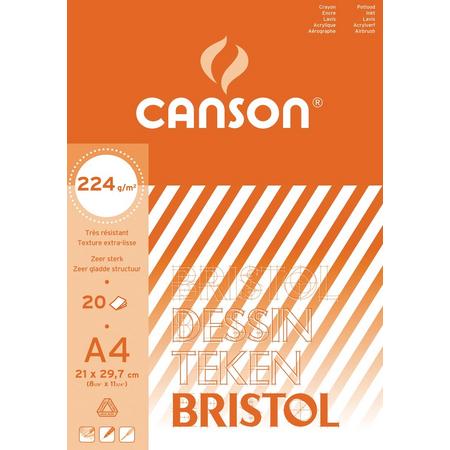 Canson tekenblok Bristol formaat 21 x 29,7 cm (A4)