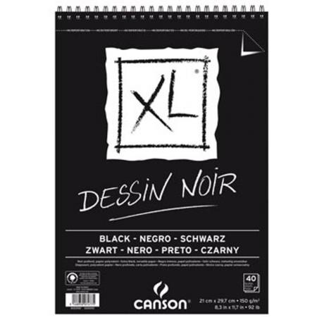 Canson tekenblok XL 150g/m² formaat A4 40 vel zwart