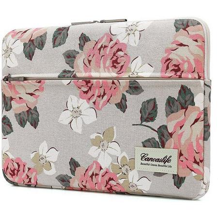 Canvaslife MacBook Air/Pro Hoes / Sleeve 13 inch - White Rose
