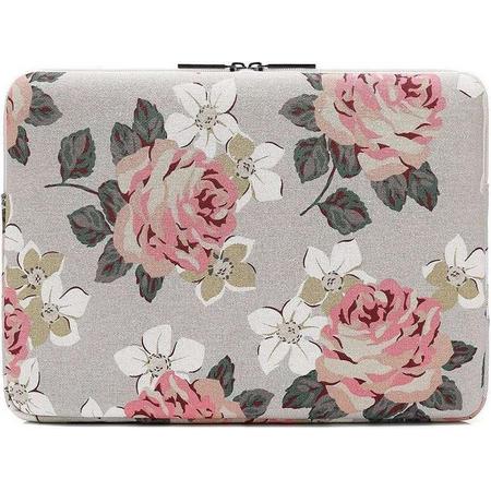 Canvaslife MacBook Air/Pro Sleeve 13 inch - Wit Roze