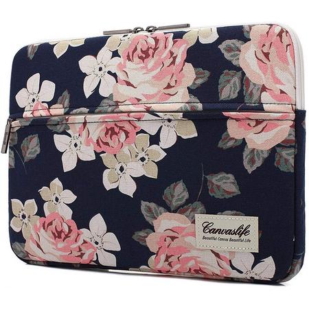 Canvaslife MacBook Pro Hoes / Sleeve 15 inch - Navy Rose