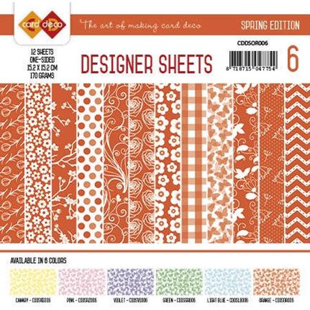 Card Deco - Designer Vellen - Spring Edition oranje