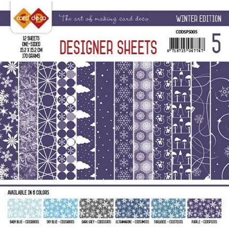 Card Deco - Designer Vellen - Winter Edition  paars