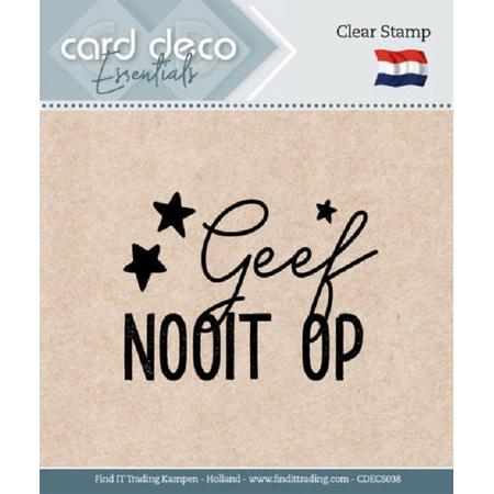 Card Deco Essentials - Clear Stamps - Geef nooit op