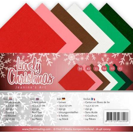 Linnenpakket - 4K - Jeanines Art - Lovely Christmas - 10009
