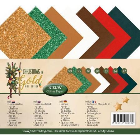Linnenpakket - A5 - Amy Design - Christmas in Gold - 10020