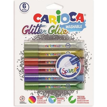 Carioca Glitterlijm spark 6x10,5ml