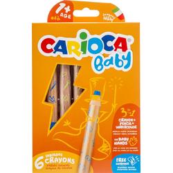 Carioca kleurpotlood Baby 3-in-1, geassorteerde kleuren, 6 stuks in een kartonnen etui 24 stuks