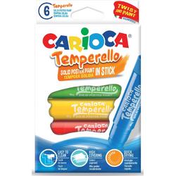 Carioca plakkaatverfstick Temperello, kartonnen etui van 6 stuks 24 stuks
