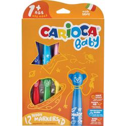 Carioca viltstift Baby Teddy, doos van 12 stuks in geassorteerde kleuren 24 stuks