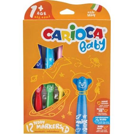Carioca viltstift Baby Teddy, doos van 12 stuks in geassorteerde kleuren