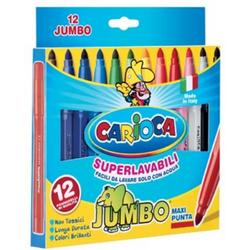 Carioca viltstift Jumbo Superwashable 12 stiften in een kartonnen etui
