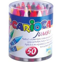 Carioca waskrijt Wax Maxi, plastic pot met 50 stuks in geassorteerde kleuren