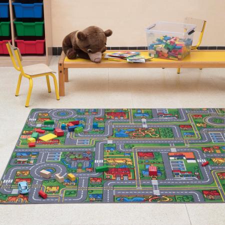 Carpet Studio Speelkleed 140x200cm – Playcity Speelmat - Antislip Verkeerskleed