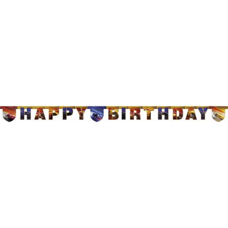 Cars 3™ Happy Birthday slinger - Feestdecoratievoorwerp