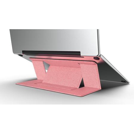 Macbook / Laptop Standaard - Zelfklevend opvouwbare laptop standaard - Roze