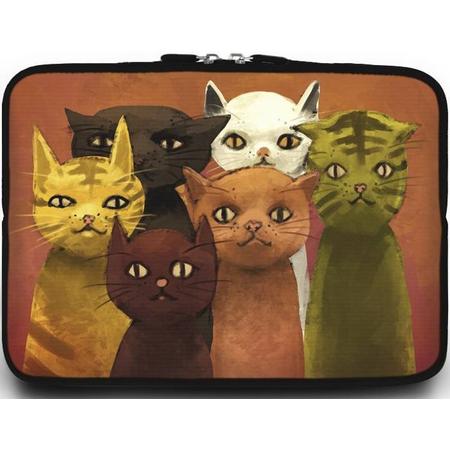 Macbook en Laptop sleeve - 13.3 inch - Kittens Schilderij
