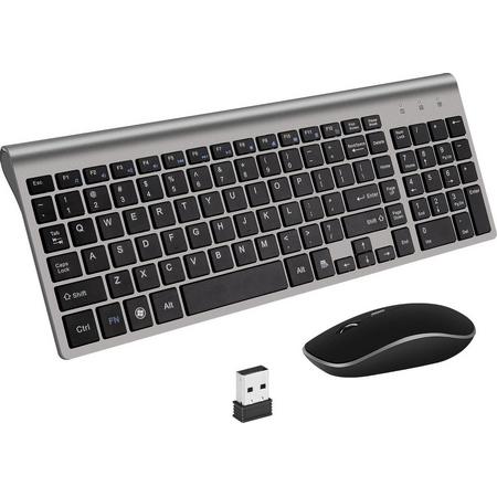 Universeel keyboard - Draadloos toetsenbord en Muis - Space Grey