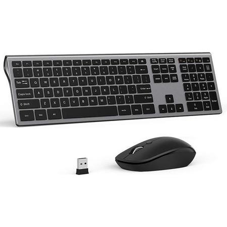 Universeel keyboard - Draadloos toetsenbord en Muis - Zwart