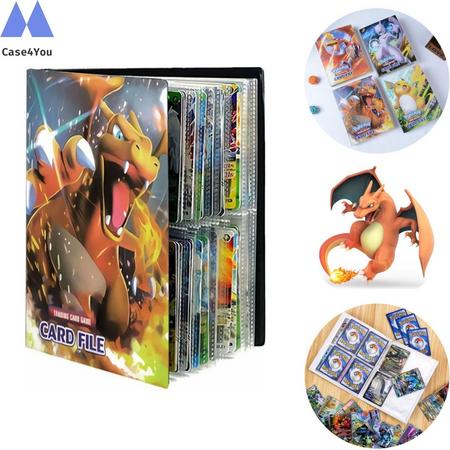Case4You Charizard Verzamelmap - 240x kaarten - Kaarten Hoesjes - Sleeves - Toploader - Pokemon - Speelgoed - Char