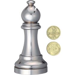 Cast Chess Puzzle Bishop - silver