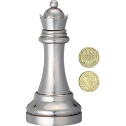 Cast Chess Puzzle Queen - silver
